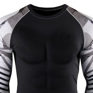Ropa para correr de manga larga Rash Guard de alta calidad para hombres con tela de secado rápido y ajuste Atlético cómodo para deportes al aire libre - Product Image 6