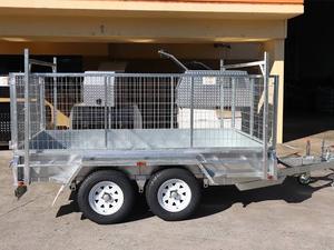 Remorque galvanisée robuste à double essieu 10x5 avec cage de 3 pieds, capacité de charge de 1001-2000 kg, origine Michigan, à vendre à Melbourne - Product Image 1