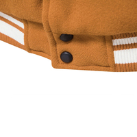 Fabricant OEM, veste universitaire d'hiver pour homme de haute qualité, col montant, logo frontal, vente en gros, best-seller