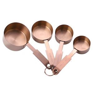 Excelente cuchara de cobre cucharas medidoras de alta calidad al por mayor cuchara medidora para especias cocina usada precio bajo - Product Image 1