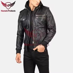 Veste en jean de haute qualité pour hommes Capuche de bombardier personnalisée de qualité supérieure pour le printemps automne hiver Style chaud à la mode - Product Image 6