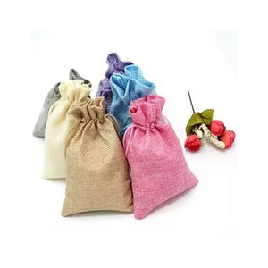 Bolsas promocionales de yute ecológico impresión personalizada duradero biodegradable reutilizable al por mayor almacenamiento de regalos corporativos a granel - Product Image 5