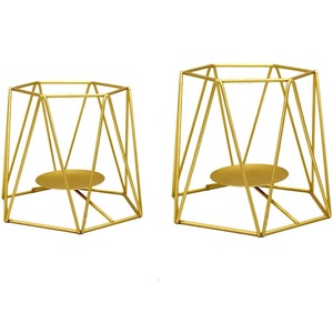 Hot Attractive Home Decor Hexagon T-Light <b>Candle</b> <b>Holder</b> New Design Gold Antique Tea Light <b>Candle</b> <b>Holder</b> for Sale <b>Candle</b> <b>Stick</b> - Product Image 1