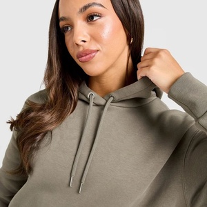 Conjunto de chándal de lana con capucha para mujer, algodón, poliéster, dos piezas, invierno, nueva moda, logotipo personalizado - Product Image 3