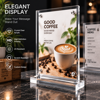 Présentoir de comptoir en acrylique transparent, couleurs personnalisées, support de signalétique de table découpé pour le marketing en magasin de détail