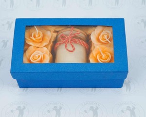 Bình cao cấp trong hộp quà màu đỏ và màu vàng có tay cầm lý tưởng để Tặng bao bì sinh thái: bình Tròn bằng gỗ tròn sang trọng - Product Image 5