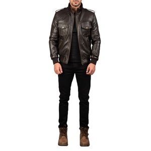 Chaqueta de Cuero Sólido Personalizada de Alta Gama para Hombre, con Cierre de Cremallera, Elegante, de Alta Calidad, Fabricante OEM, Nueva Colección de Invierno 2026 - Product Image 6
