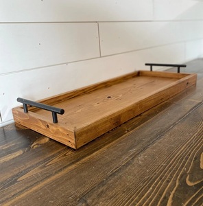 Plateau de rangement et de service élégant avec un design rectangulaire allongé, poignées robustes, surface lisse, parfait pour la décoration et l'organisation - Product Image 5