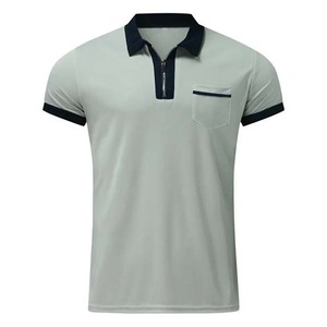 Polos de talla grande de algodón de verano, camisetas de Golf ajustadas de manga corta para hombre, pulóver, ropa para hombre, camisetas personalizadas con media cremallera - Product Image 6