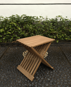 Minimalist Modern Chair Fold Mini <b>Stool</b> Brown Patio Benches <b>Garden</b> for Indoor or Outdoor Furniture and Decoration Home Furniture - Product Image 1