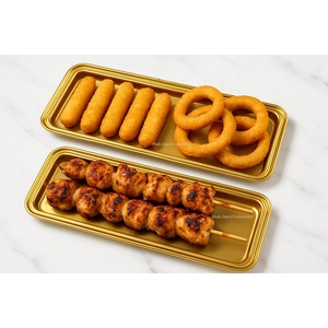 Fancy Design Metal Tabletop Food Serving <b>Tray</b> In Gold Finished Home & Restaurant Food <b>Snacks</b> Drinks Serving <b>Trays</b> - Product Image 4