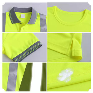 Color Block Hi-Vis Work Camiseta de seguridad con diseño de logotipo reflector utiliza para la seguridad con múltiples colores más servicio OEM - Product Image 5