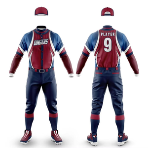 Uniformes de Béisbol para Equipos Adultos, 100% Poliéster, Antibacterianos, Colores y Logotipo Personalizados, Servicio OEM, Más Vendidos - Product Image 1