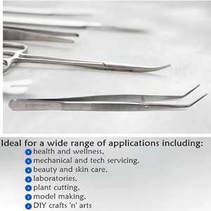 Pinzas Dentales Profesionales de Acero Inoxidable, Punta Curva, Equipo Dental Manual, Terapia Oral, CIRÚRGICO - Product Image 5