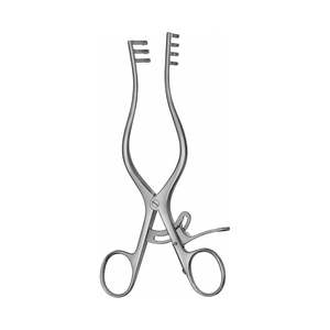 Écarteur de rétention automatique Alm d'ophtalmologie en acier inoxydable de qualité supérieure 3 ''dents 4x4 écarteur de spéculum d'ophtalmologie émoussé - Product Image 3