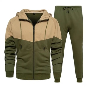 Chándales de Entrenamiento Personalizados de alta calidad para correr, cómodos chándales con capucha y cremallera, conjunto de dos piezas, chándales para hombres, OEM personalizado - Product Image 4