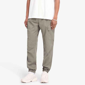 Pantalones Cargo informales con patrón recto para hombre a la moda, puños ajustables, piedra negra, Oliva, logotipo de cintura media, moda callejera, entrepierna caída - Product Image 5