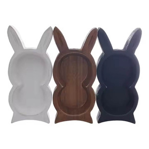 Bol à pâte de lapin sculpté à la main Bol à pâte en bois pour la fabrication de bougies OEM Bol à pâte rustique blanc vintage personnalisé pour la décoration de la maison - Product Image 3