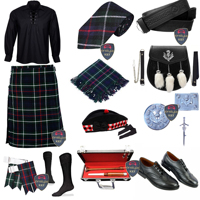 ONSTYLE SPORTS Vente en gros Ensemble complet de kilt écossais pour homme, tenue des Highlands écossais, avec Sporran, boucle de ceinture, chaussures, chaussettes et accessoires