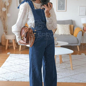 Mono Casual de Cintura Alta para Mujer, Color Sólido, Poliéster/Algodón, Último Diseño, Precio al por Mayor - Product Image 6