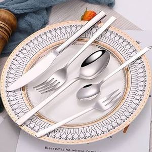 Produit le plus vendu Ensemble de cuillères et de fourchettes en laiton de bonne qualité pour la maison, les fêtes, l'hôtel, utilisation de la vaisselle, ustensiles de table, ensemble de couverts dorés - Product Image 3