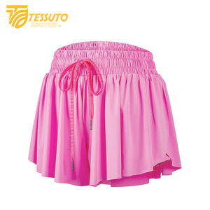 Pantalones cortos deportivos para correr de secado rápido al por mayor, pantalones cortos deportivos de doble capa con cintura elástica para entrenamiento activo, pantalones cortos de yoga para ciclismo al aire libre para mujer - Product Image 6