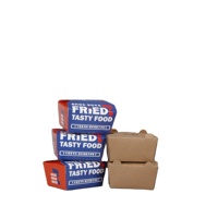 Boîtes en papier pour emballages de restauration rapide, vente en gros, personnalisées, très vendues, style KFC, poulet frit à la française