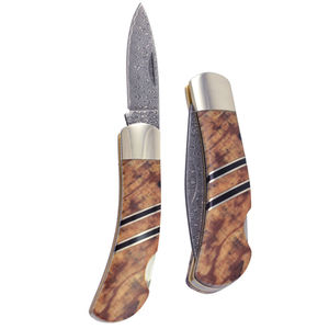 Cuchillo de caza y Bowie de hoja fija de acero inoxidable hecho a mano 2026 con borde dentado y mango de madera de olivo, venta al por mayor OEM - Product Image 6