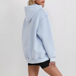 Mode lavage à l'acide unisexe femmes hommes sweats à capuche conception en détresse surdimensionné goutte épaule blanc coton mélange poche rue à capuche - Product Image 2