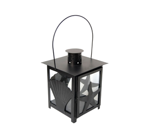 Portavelas con recubrimiento de polvo negro de hierro decorativo para el hogar, linterna para la venta, fabricante de iluminación, vela de Metal, linterna - Product Image 1