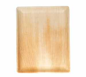 Meilleure qualité 10x7 pouces Areca plateau rectangulaire jetable écologique biodégradable compostable fête vaisselle collations traiteur - Product Image 1