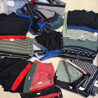 Caleçons Boxers Décontractés en Coton pour Hommes, Taille Élastique, Marque, Lot de Stock du Bangladesh, Surplus d'Origine, 5000 Pièces Restantes