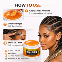 Gel Fijador para Peinados con Aceite de Árbol de Té, Fijación Extrema, Control de Bordes, Larga Duración, Sin Residuos