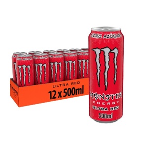 Boisson Énergisante Monster Energy Ultra Rouge 500 ml en Canette – Goût Original Rafraîchissant, Boisson Sucrée pour la Vente au Détail – Choix Supérieur - Product Image 4