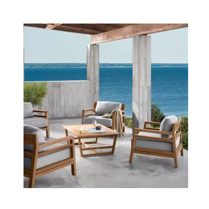 Teak <b>Chair</b> Modern Style with All-weather <b>Cushions</b> for Outdoor <b>Indoor</b> Use Wooden Sofa <b>Chair</b> for Sale - Product Image 4