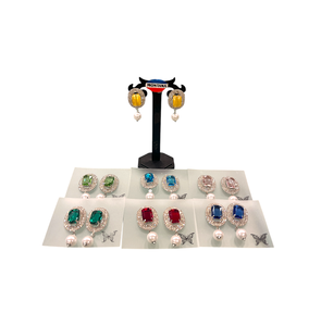 Boucles d'oreilles AD élégantes pour femmes avec placage d'or et d'argent disponibles dans des conceptions uniques à un prix de gros compétitif - Product Image 5