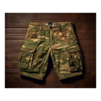 High street mode taille élastique jean shorts hommes fabricant logo personnalisé short en détresse denim camo shorts 2024