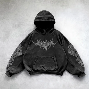 Sudadera con Capucha de Otoño para Hombre, Personalizable con Logotipo, Gruesa, Holgada, con Estampado, Cierre Completo, Transpirable, de Alta Calidad, 100% Algodón - Product Image 2
