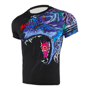 เสื้อยืดผู้ชาย MMA rash GUARD เสื้อยืดผู้ชายชุดออกกำลังกายแบบไทยสำหรับเข้ายิมการแข่งขันกีฬา - Product Image 6