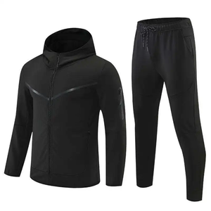 Vêtements de sport de fitness pour la salle de sport, survêtement technique en molleton, ensemble deux pièces pour hommes, survêtement de jogging pour hommes - Product Image 1