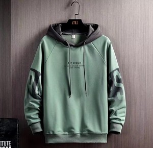 Sweat à capuche épais 100% coton avec logo personnalisé pour hommes Pull d'hiver tricoté surdimensionné anti-rétrécissement motif solide de haute qualité - Product Image 3