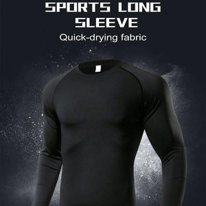 เสื้อเชิ้ตรัดรูปแขนยาวสำหรับผู้ชายสำหรับใส่ออกกำลังซับเหงื่อสำหรับยิมและวิ่ง - Product Image 3