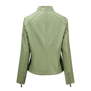 Veste en cuir femmes 2025 veste de base manteau femme hiver moto veste en cuir PU fermeture éclair sweats à capuche vêtements d'extérieur - Product Image 2