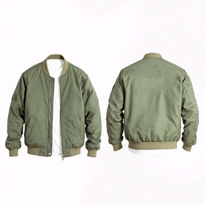 Blouson aviateur 100% en nylon de qualité supérieure OEM vierge sur mesure homme, blouson aviateur de vol MA1 à la mode de style de rue Offre Spéciale - Product Image 3