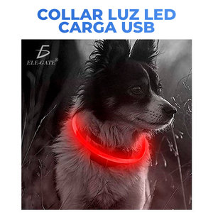 Collare per Animali Domestici con Luce LED Ricaricabile USB, Stile Semplice in Nylon e TPU con Stampa in Silicone, Taglia L, Guinzaglio per Cani e Gatti - Product Image 4