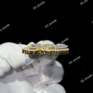 Nom personnalisé pour homme Pendentif lettre en argent 925 Moissanite Iced VVS Diamond Style Hip Hop Party Charm - Product Image 5