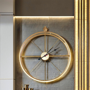 Luxurious Gold Metal <b>Large</b> Wall <b>Clock</b> With Double Frame for Modern and Classic Home Interiors Largest Manufacture Company - Product Image 5