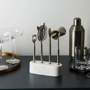 Juego de Herramientas de Barra de Acero Inoxidable de Primera Calidad con Base de Mármol, Accesorios Profesionales para Cócteles, Decoración Elegante para Bar en Casa - Product Image 4