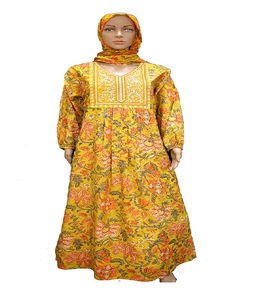 Aishwary Creation Premium Quality Floral Printed Modest Long Sleeve Maxi Jalabiya Dress Headscarf Party <b>Islamic</b> <b>Clothing</b> for - Product Image 2
