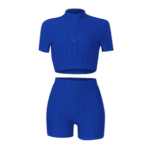 Soutien-gorge de sport pour femmes avec legging Short Stretchable Fitness Wear Gym Sets Made Pakistan Fabrication par Hawk Eye Sports - Product Image 3